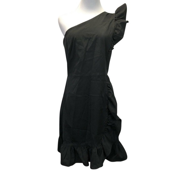 J. Crew Dresses & Skirts - NEW J Crew One Shoulder Ruffle Dress Textured